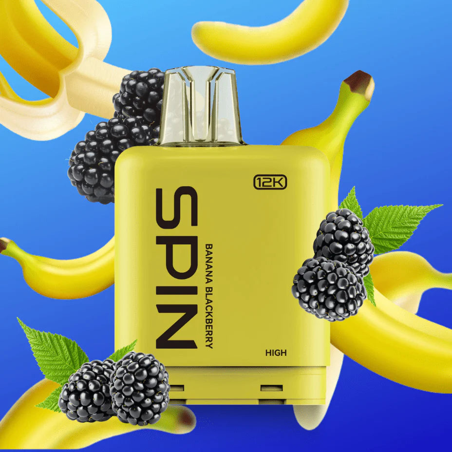 Spin Fizz X Pod 12000 Puffs Vape - Banana Blackberry