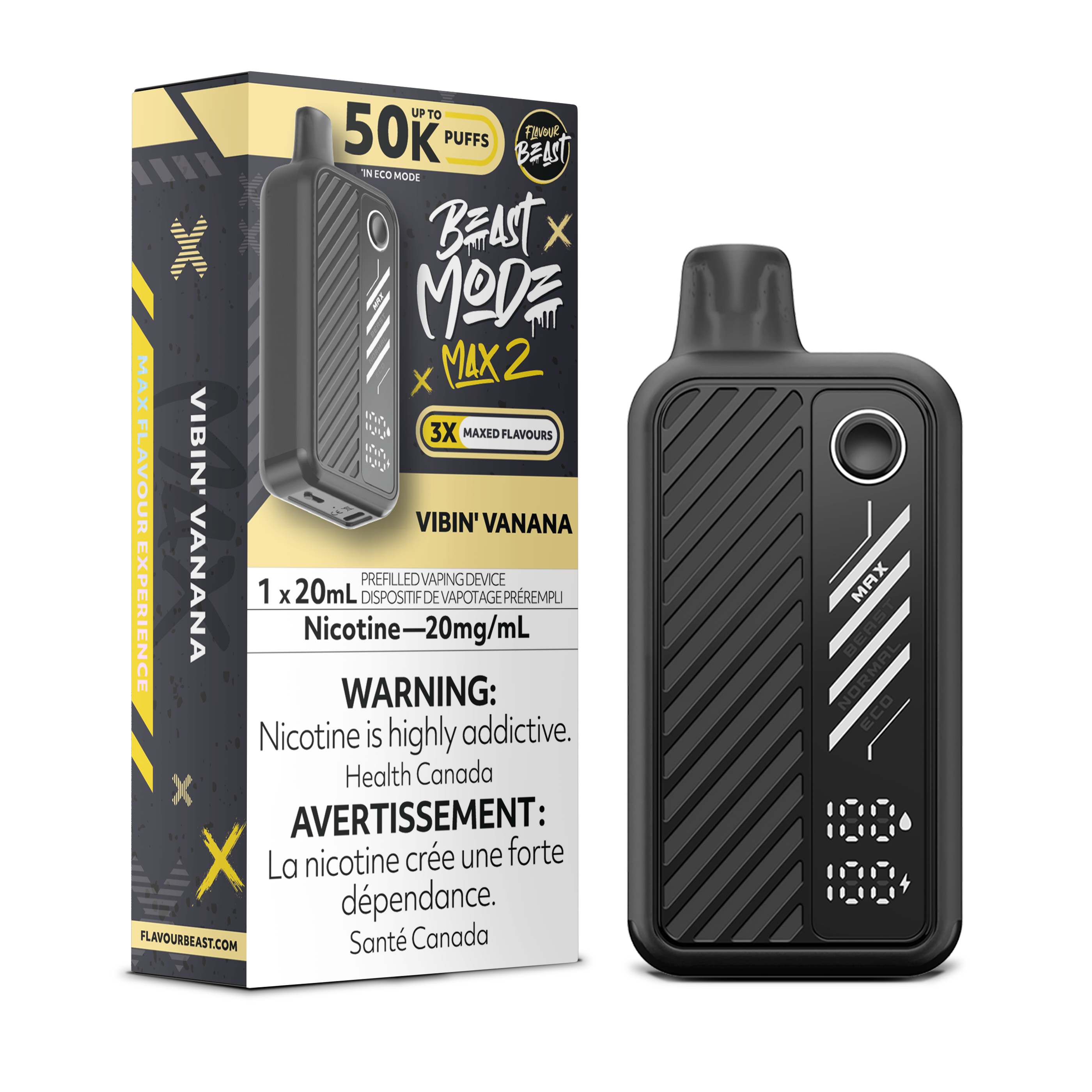 Flavour Beast - Beast Mode Max 2 (50K) Disposable: Vibin' Vanana