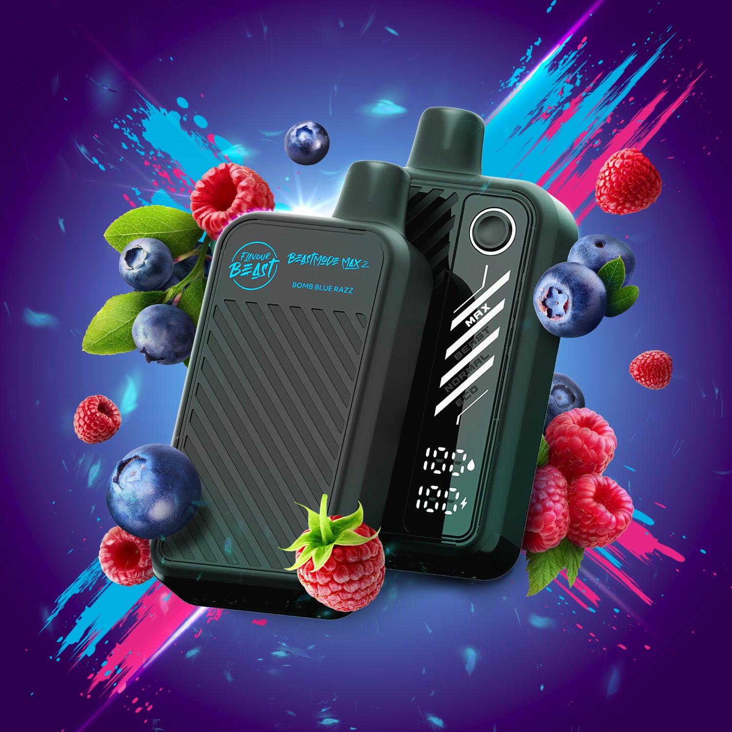 Flavour Beast Beast Mode Max x2 Disposable Bomb Blue Razz