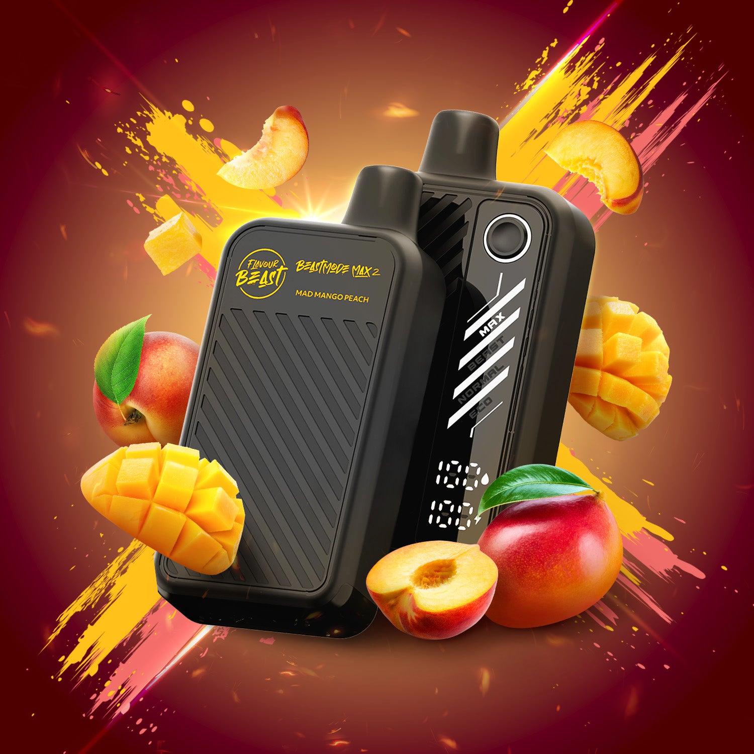 Flavour Beast Beast Mode Max x2 Disposable Mad Mango Peach