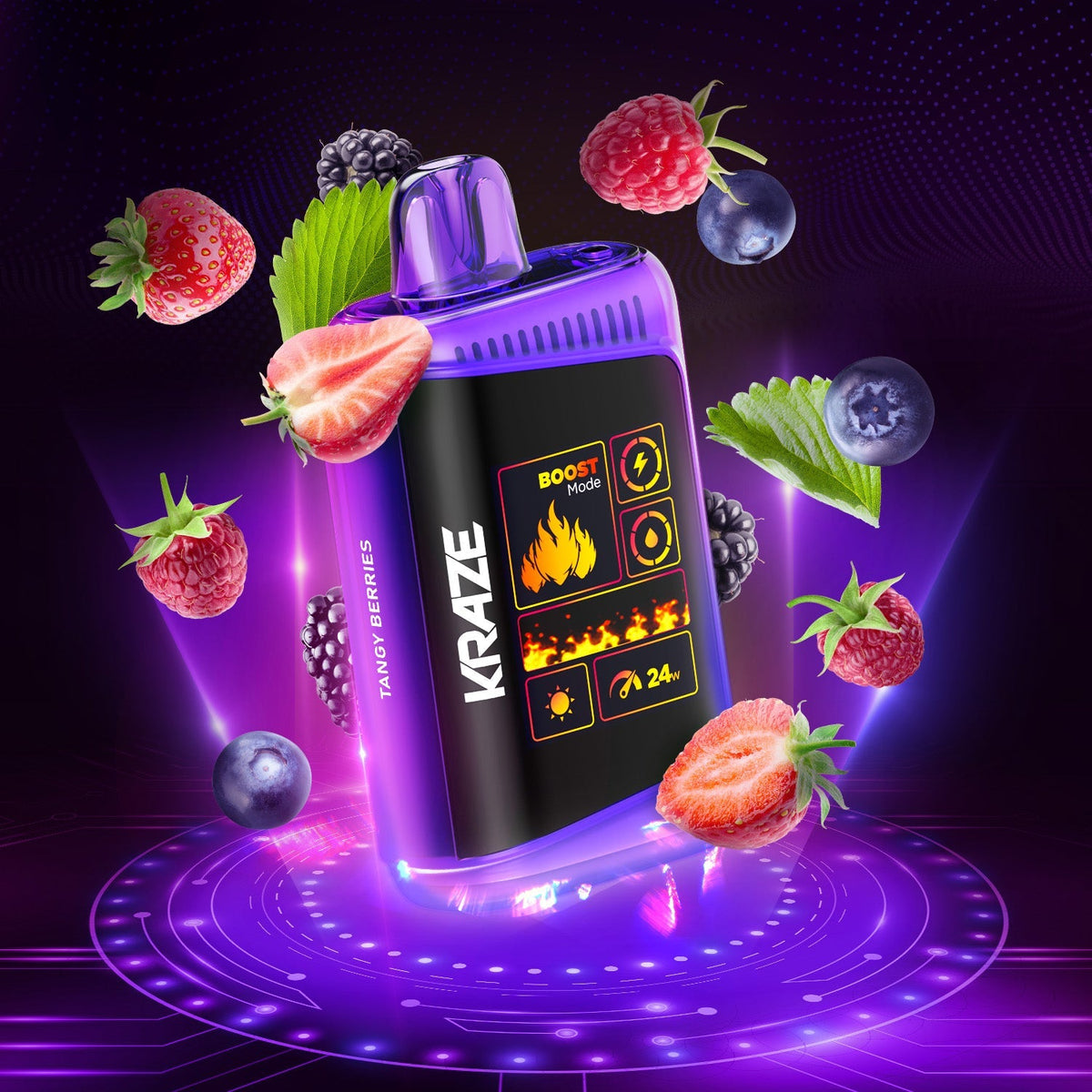Kraze HD Mega 20000 Jetable - Baies acidulées