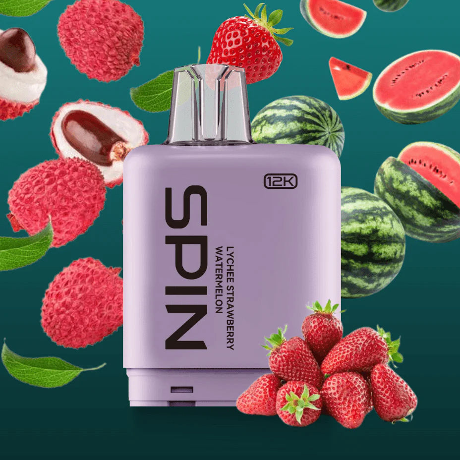 Spin Fizz X Pod 12000 Puffs Vape - Lychee Strawberry Watermelon