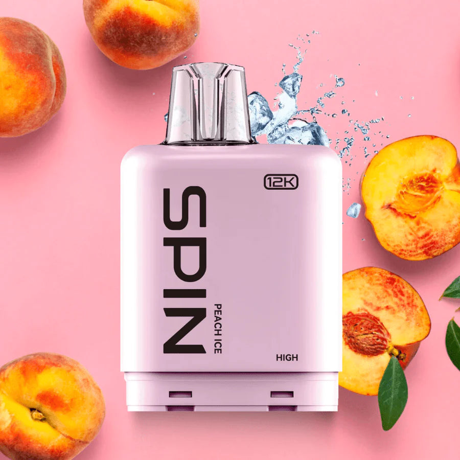 Spin Fizz X Pod 12000 Puffs Vape - Peach Ice
