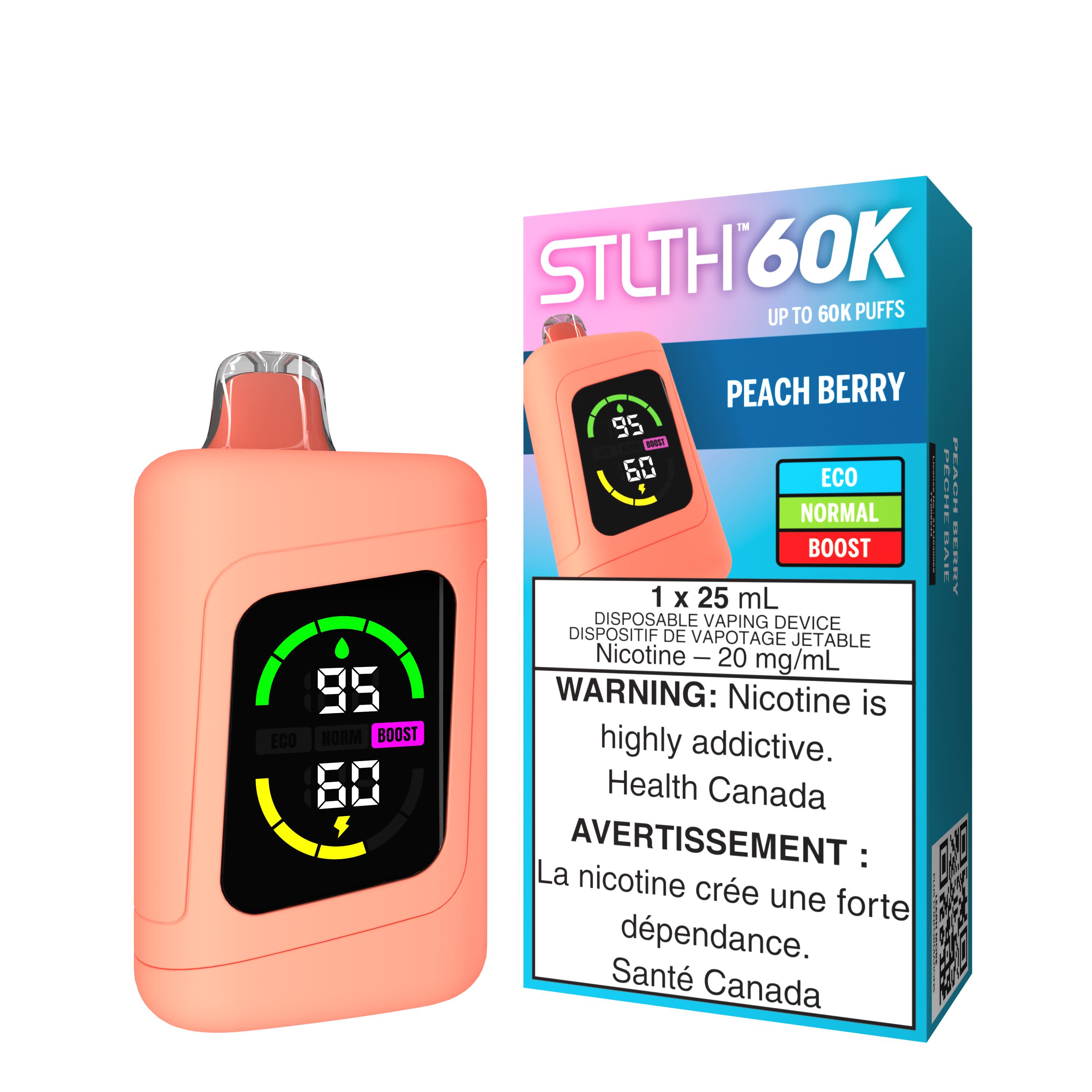 STLTH 60K Disposable Vape - Peach Berry