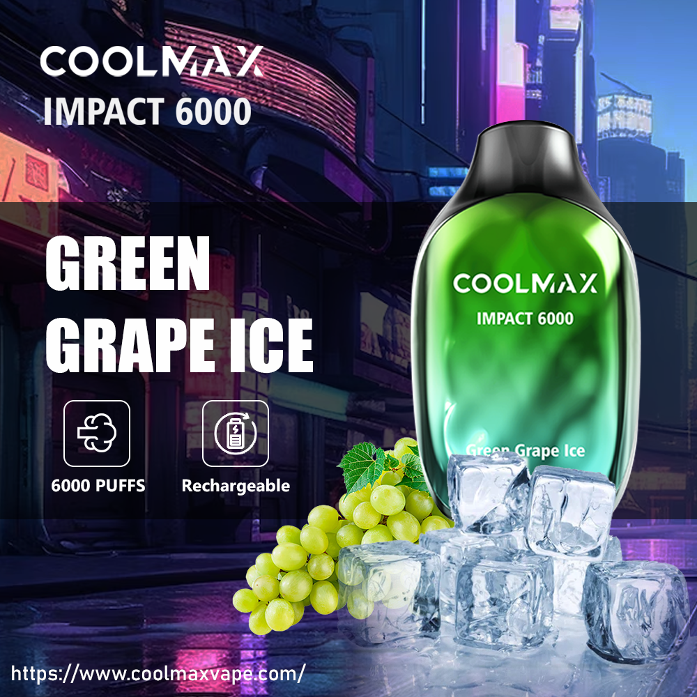 Coolmax Impact 6000 Disposable Vape Green Grape Ice(Super Cool)