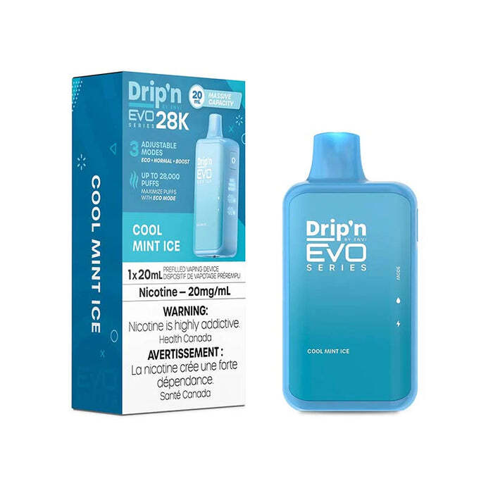Drip'n by Envi EVO Series 28K (28000) Disposable  Cool Mint Ice