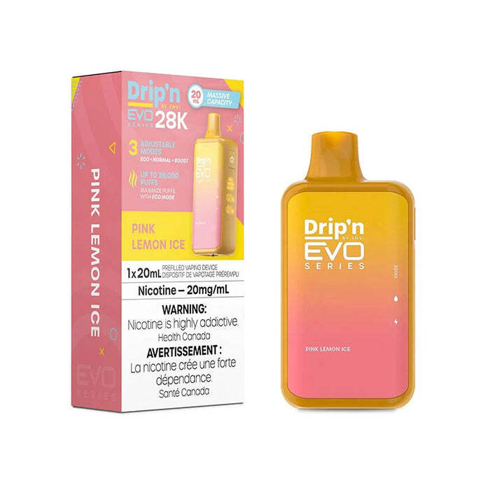 Drip'n By Envi Evo Series 28k (28000) Disposable Pink Lemon Ice