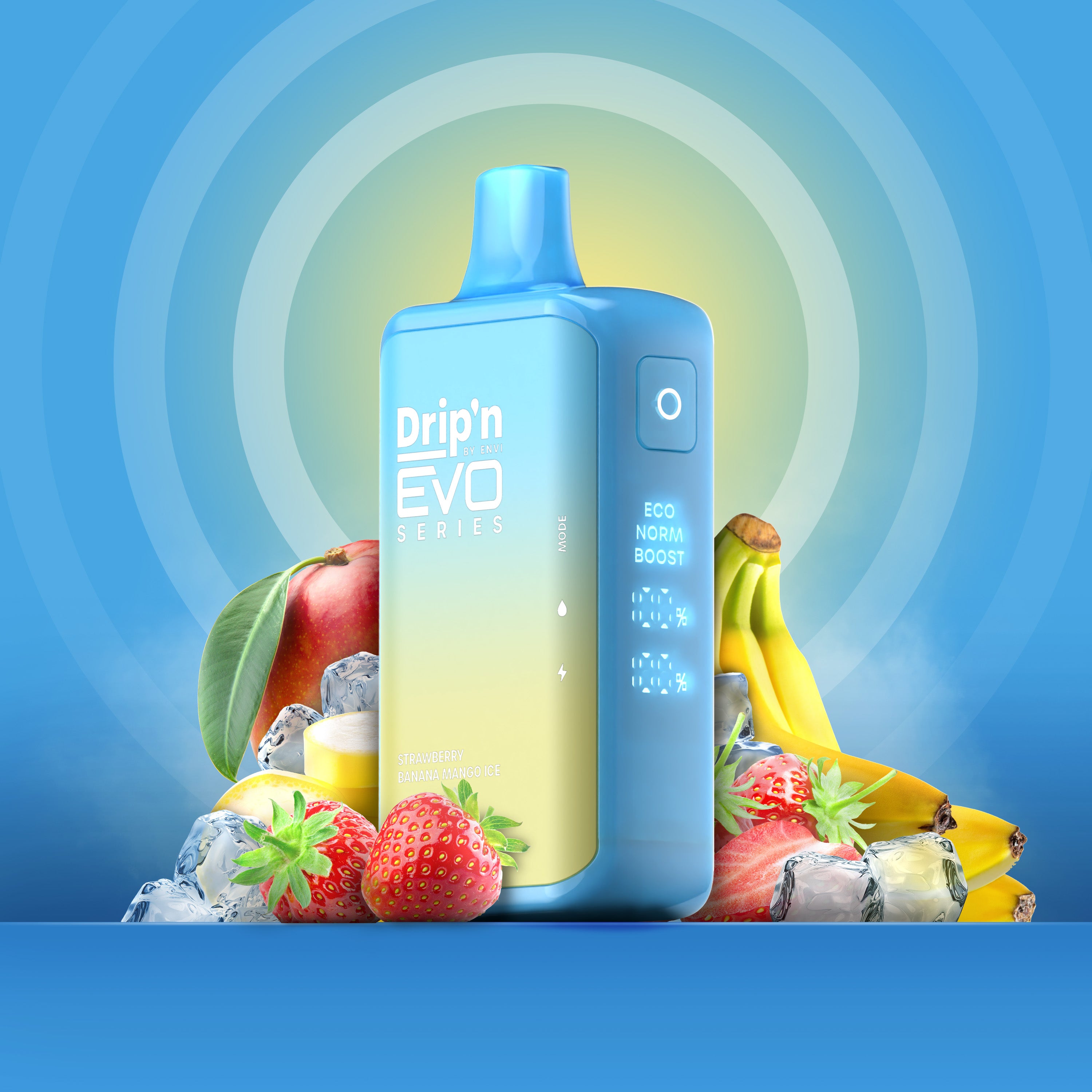 Drip'n By Envi Evo Series 28k (28000) Disposable Strawberry Banana Mango Ice