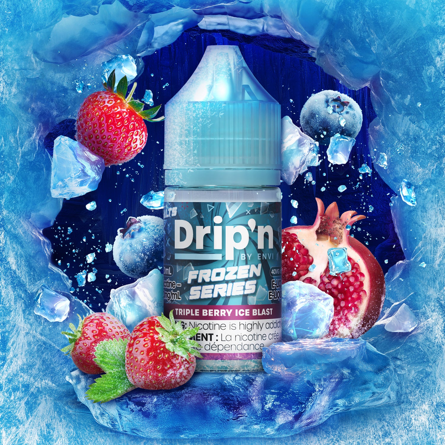 Drip'n By Envi Frozen Salt Juice Triple Berry Ice Blast