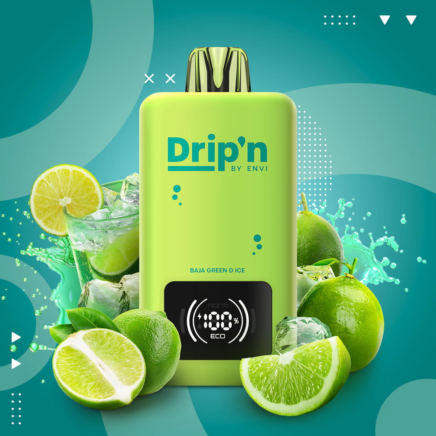 Drip'n by Envi 70K 26ML Disposable Baja Green D Ice
