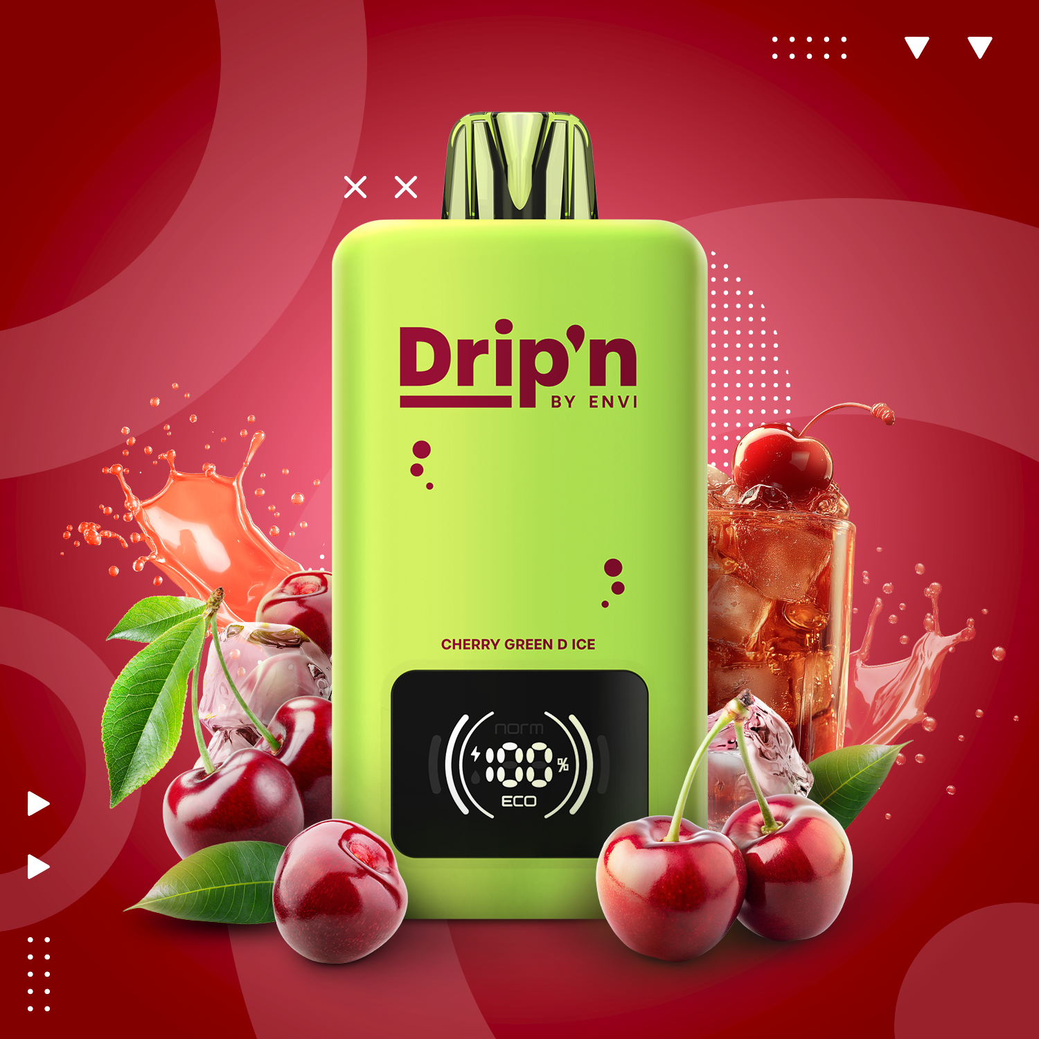 Drip'n by Envi 70K 26ML Disposable Cherry Green D Ice