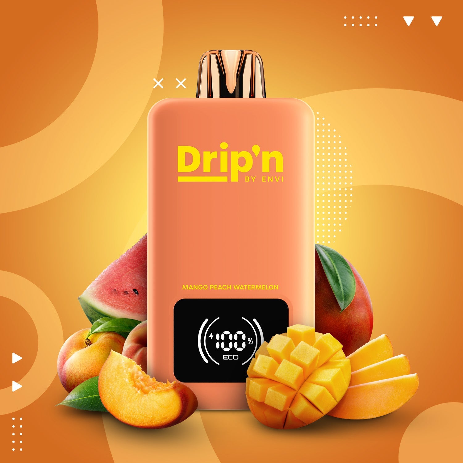 Drip'n by Envi 70K 26ML Disposable Mango Peach Watermelon