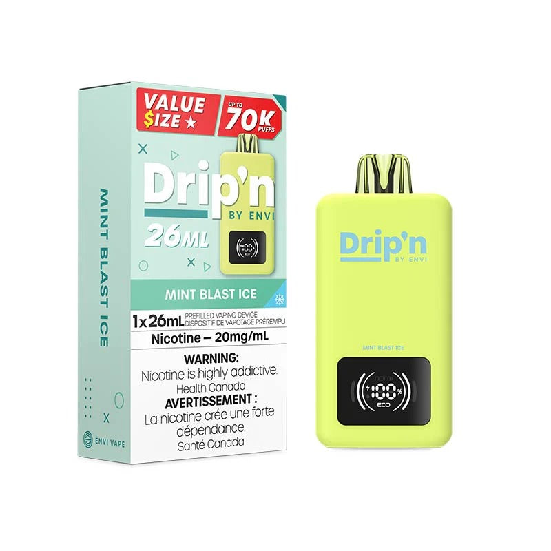 Drip'n by Envi 70K 26ML Disposable Mint Blast Ice
