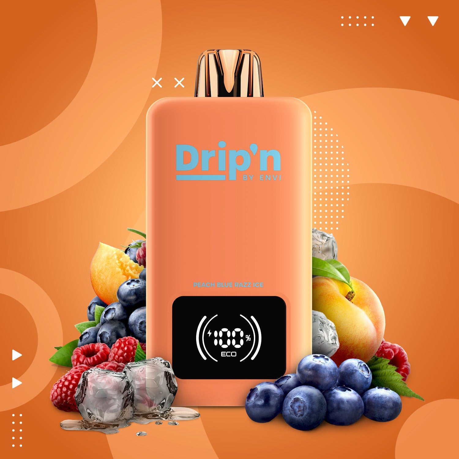 Drip'n by Envi 70K 26ML Disposable Peach Blue Razz Ice