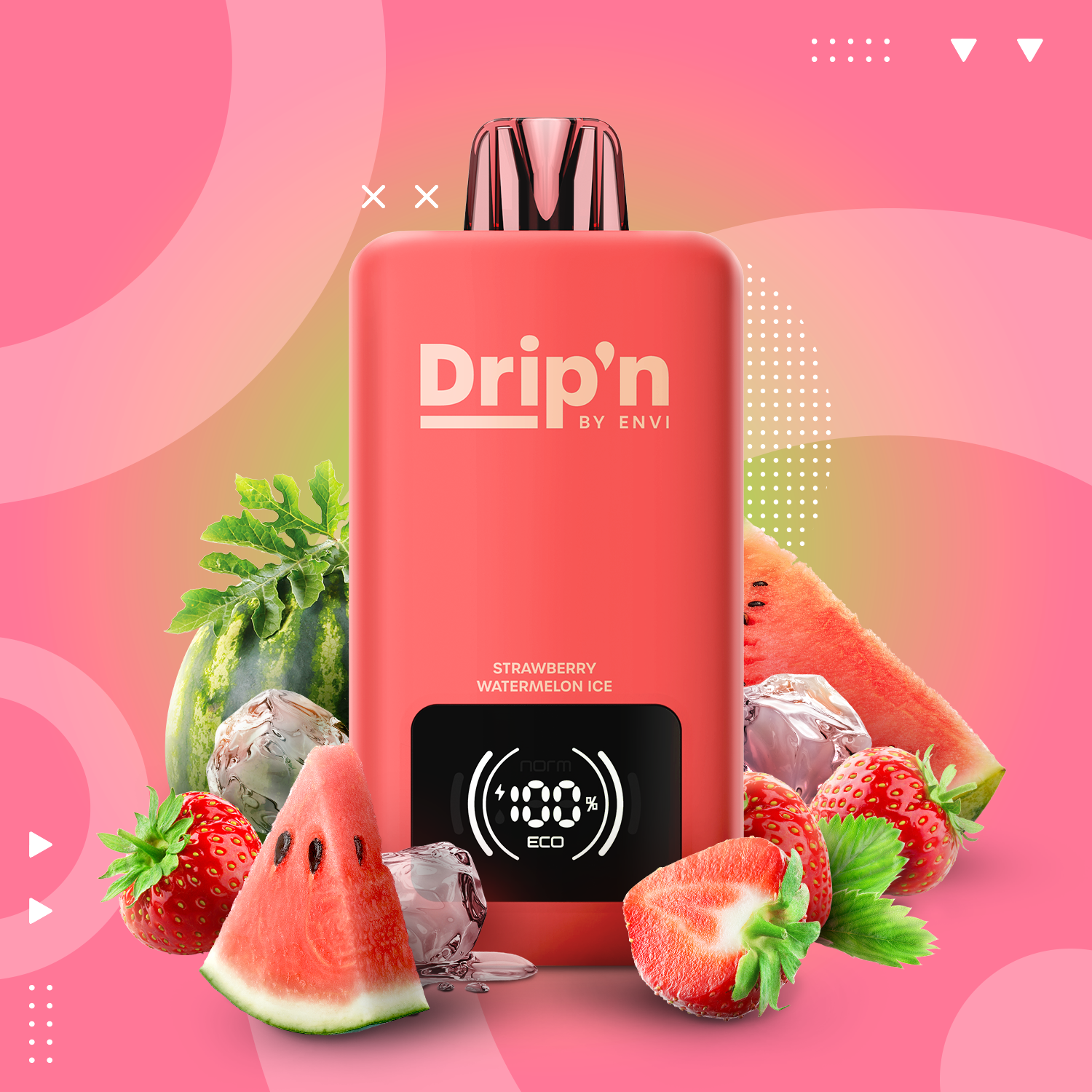 Drip'n by Envi 70K 26ML Disposable Strawberry Watermelon Ice