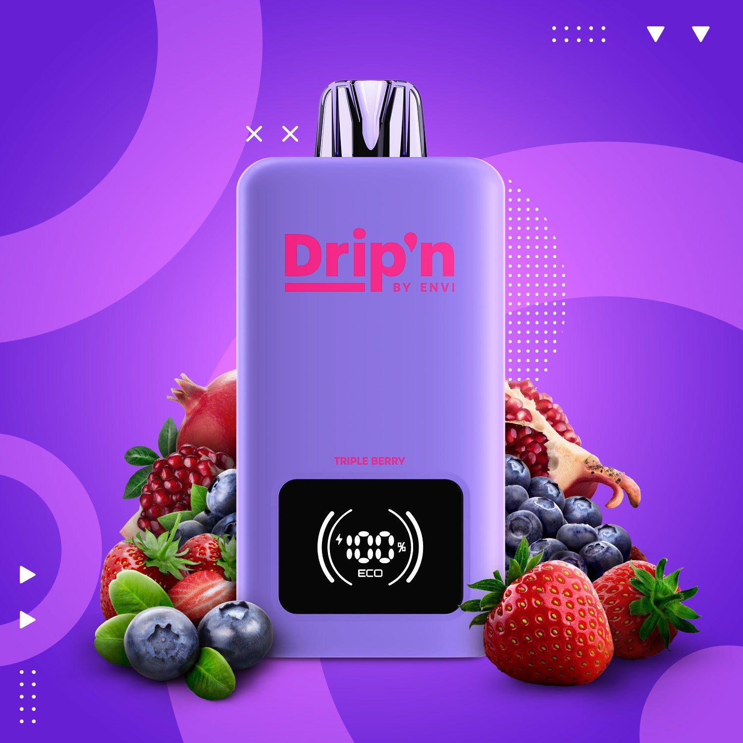 Drip'n by Envi 70K 26ML Disposable Triple Berry