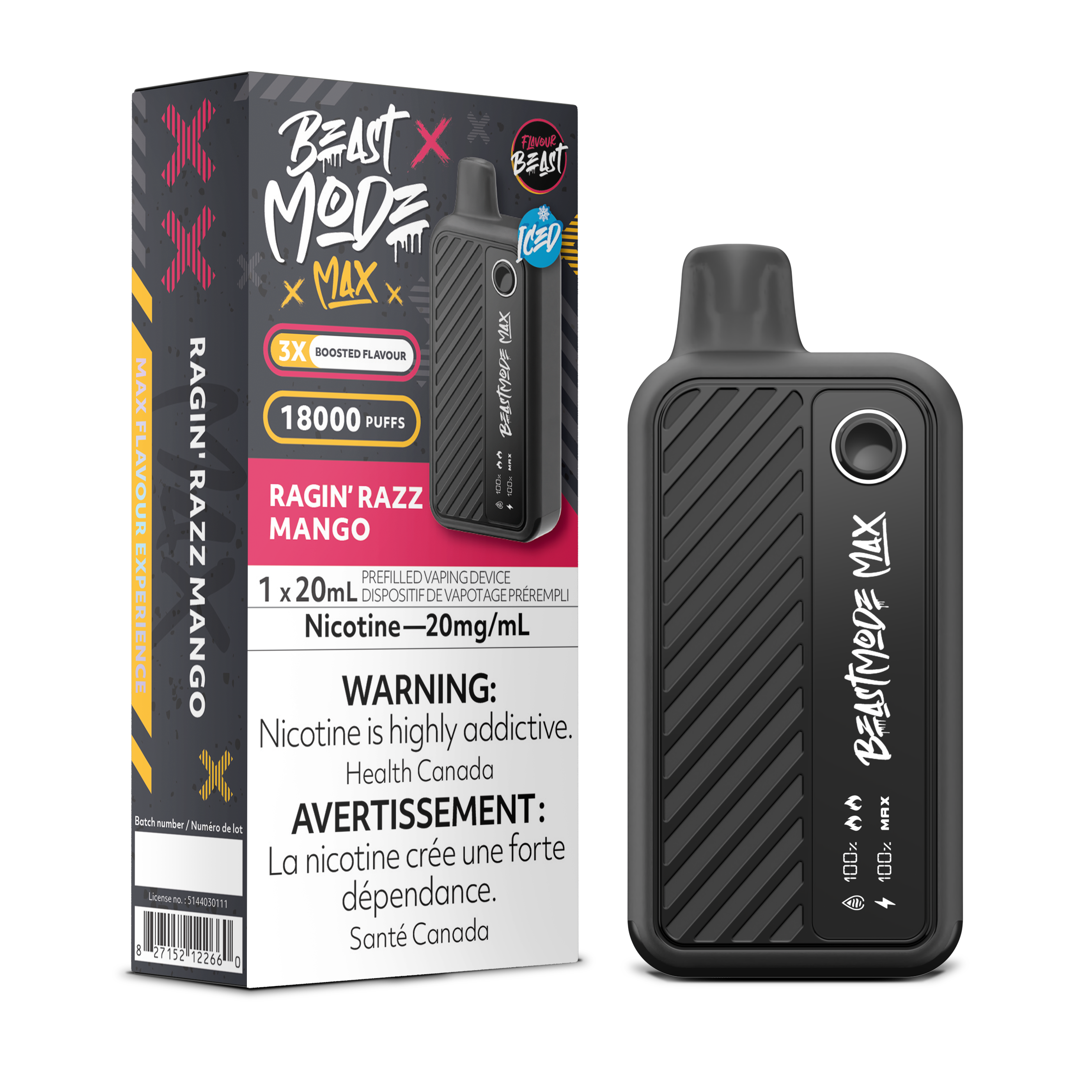 Flavour Beast Beast Mode Max 18K Disposable Ragin' Razz Mango