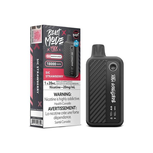 Flavour Beast Beast Mode Max 18k Disposable: Sic Strawberry Iced