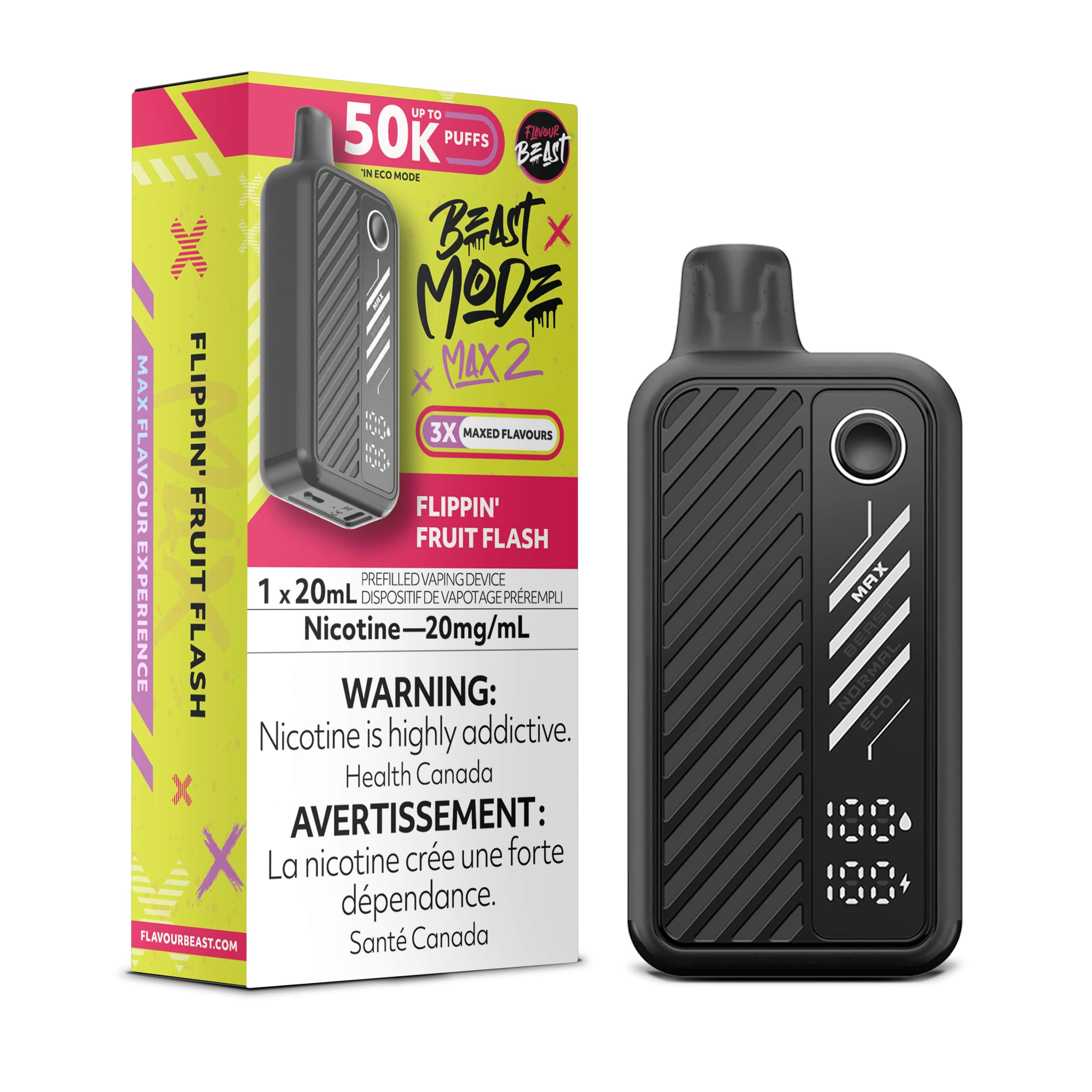 Flavour Beast Beast Mode Max 2 (50k) Disposable: Flippin' Fruit Flash