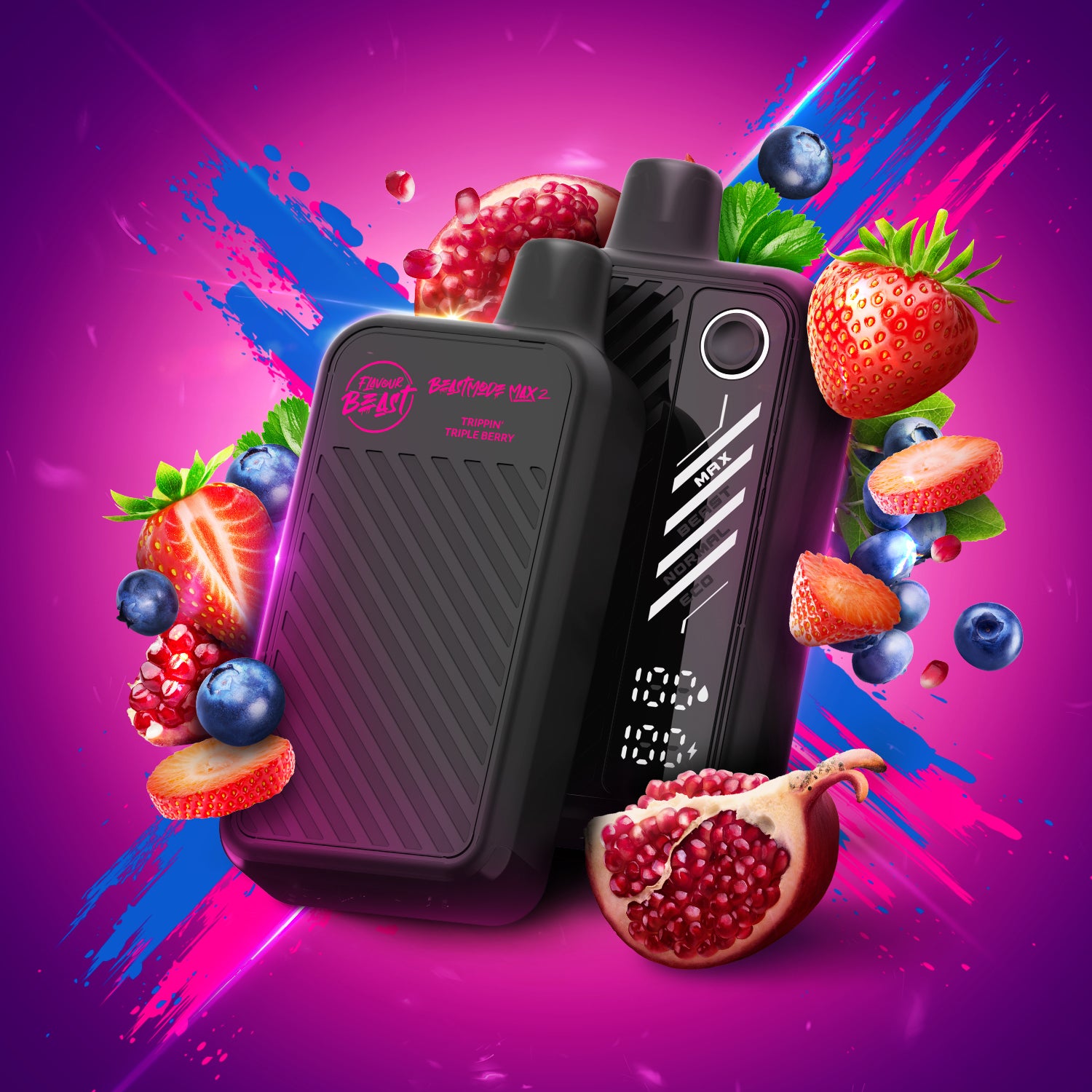 Flavour Beast Beast Mode Max 2 (50k) Disposable: Trippin' Triple Berry