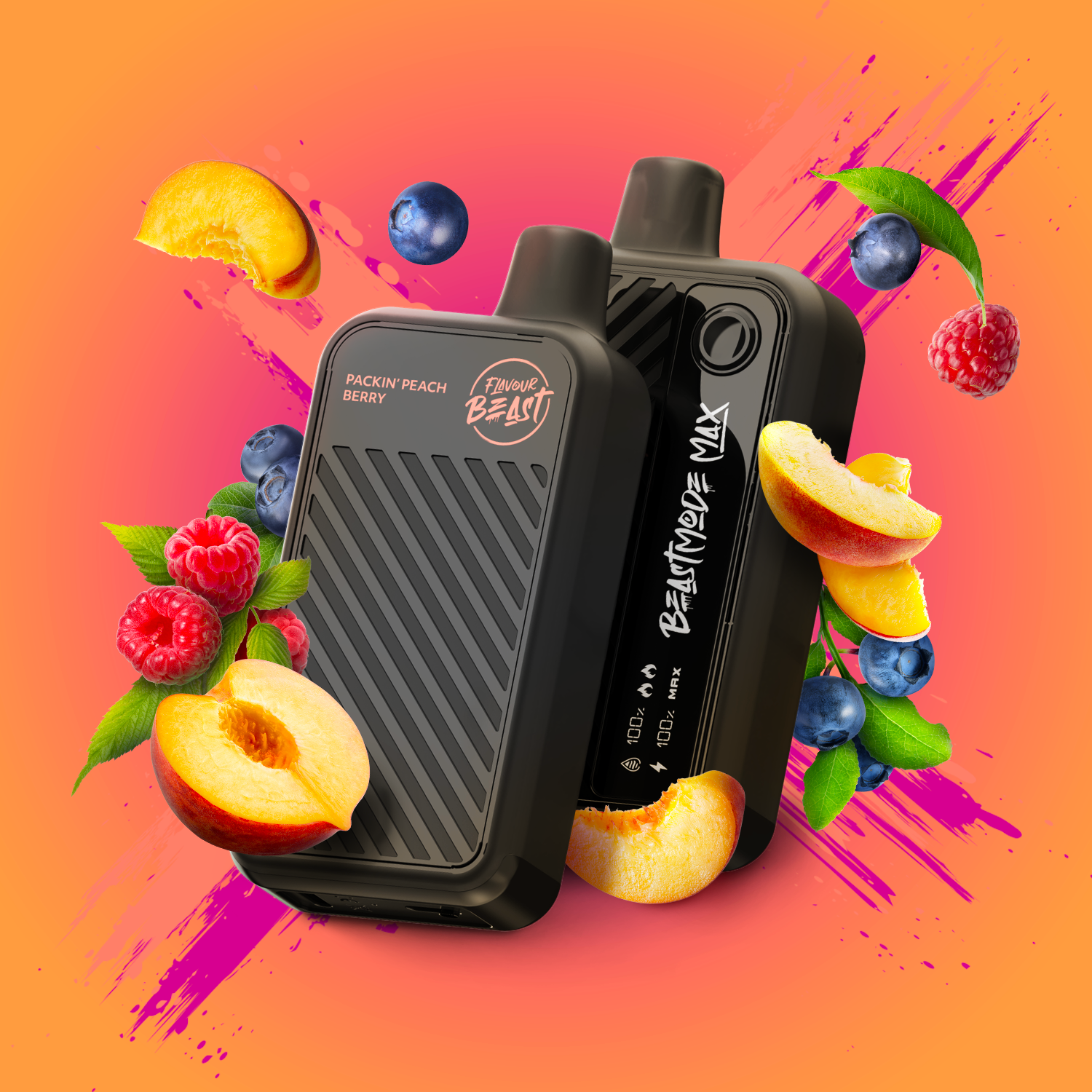 Flavour Beast Beast Mode Max 2 (50K) Disposable: Packin' Peach Berry