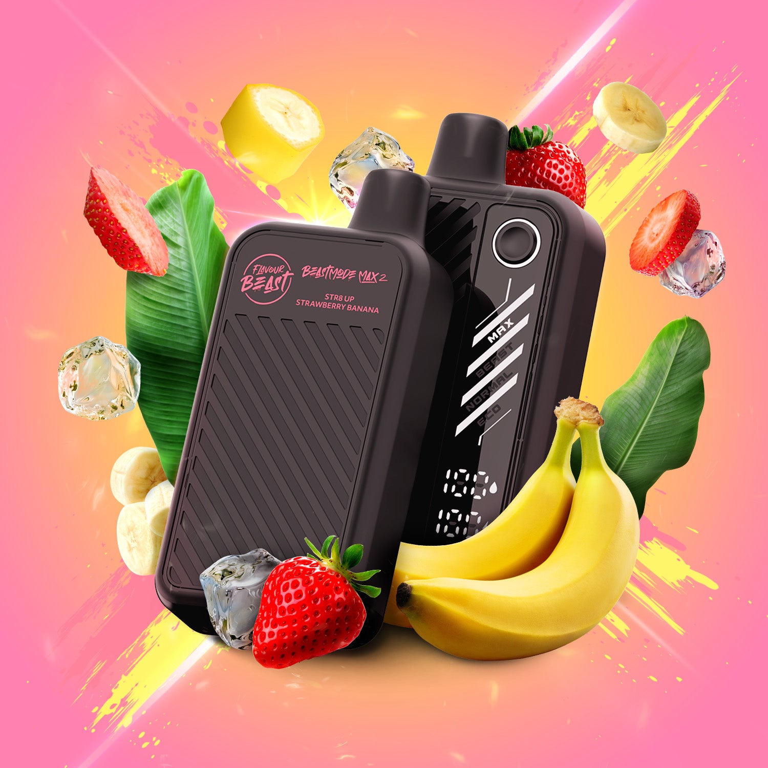 Flavour Beast Beast Mode Max 2 (50K) Disposable: STR8 UP Strawberry Banana