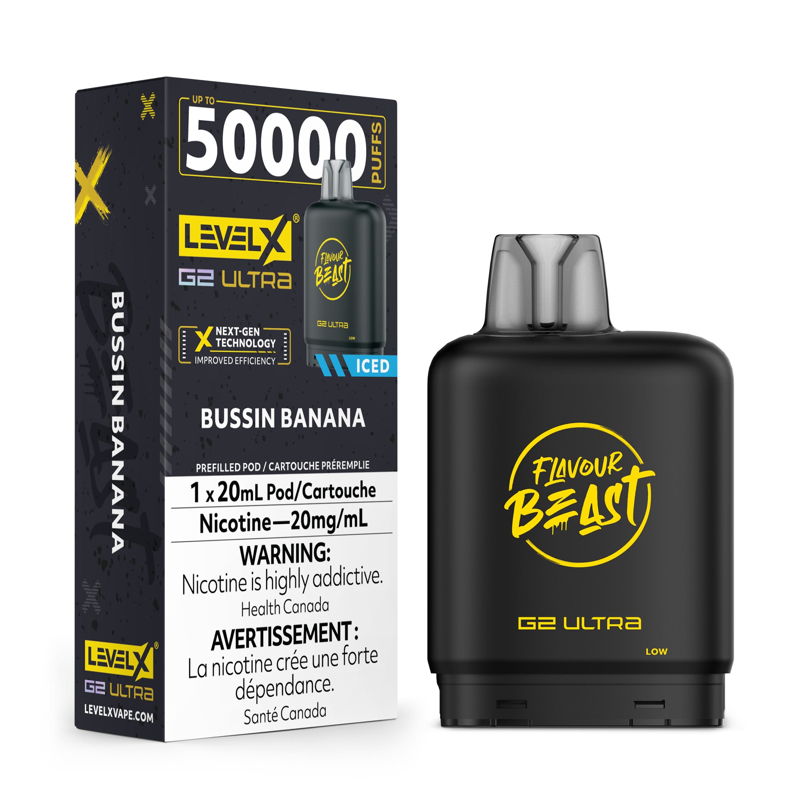 Flavour Beast Level X G2 Ultra Pods Bussin Banana
