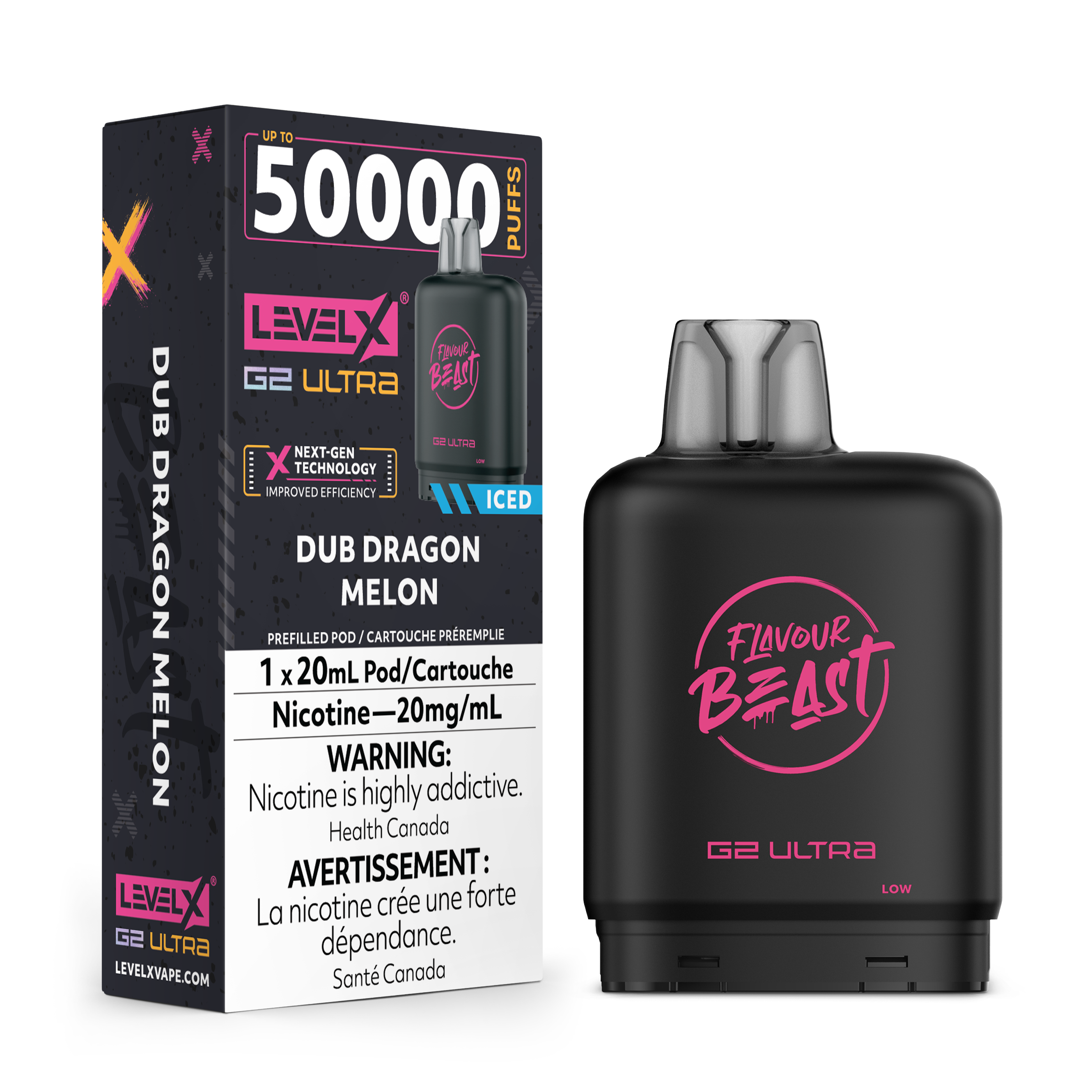 Flavour Beast Level X G2 Ultra Pods Dub Dragon Melon