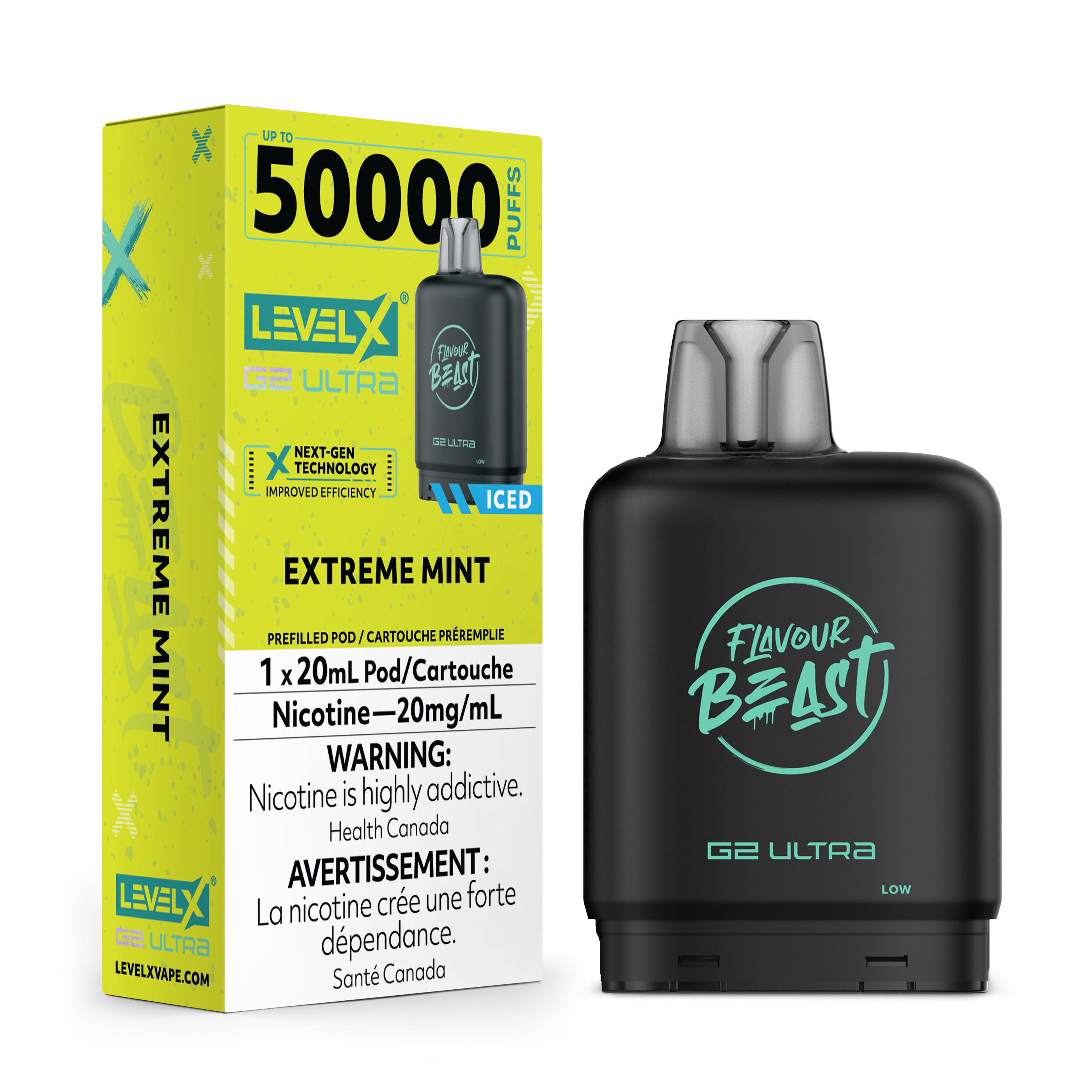 Flavour Beast Level X G2 Ultra Pods Extreme Mint