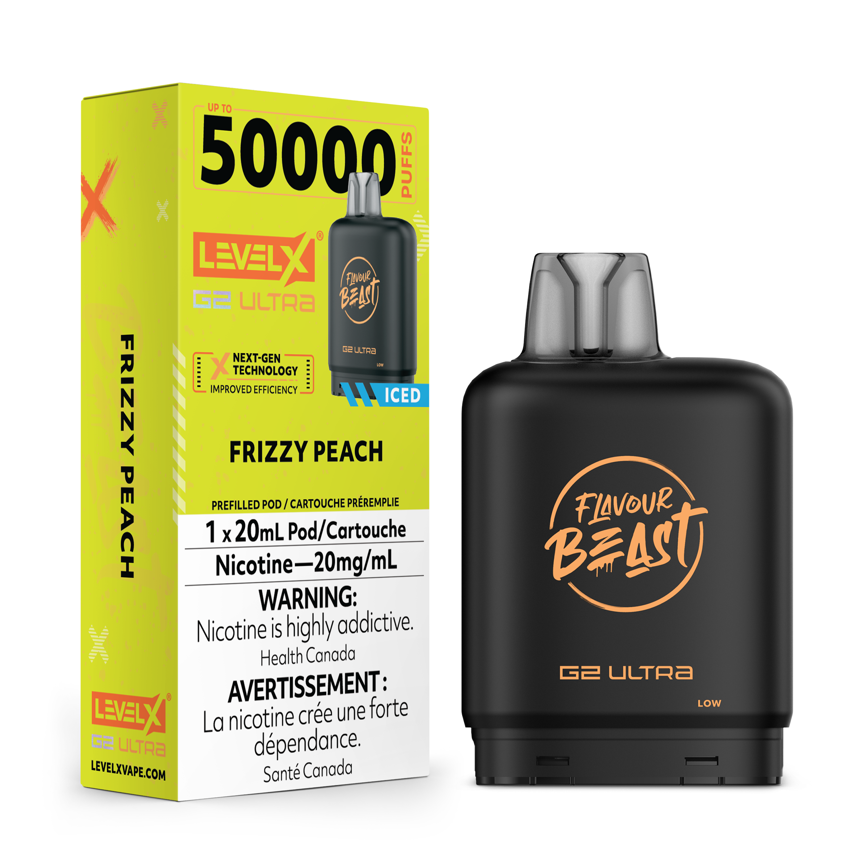 Flavour Beast Level X G2 Ultra Pods Frizzy Peach