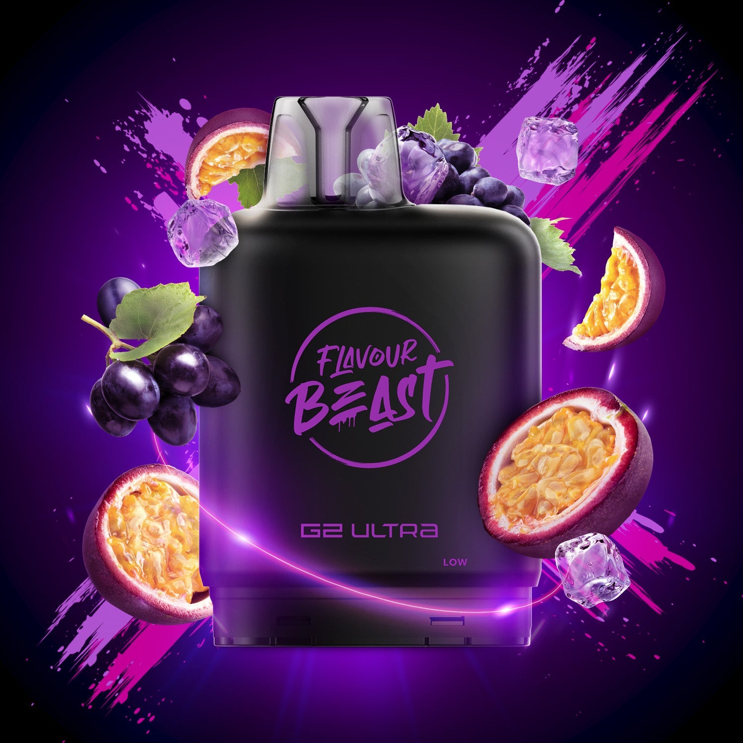 Flavour Beast Level X G2 Ultra Pods Groovy Grave PassionFruit