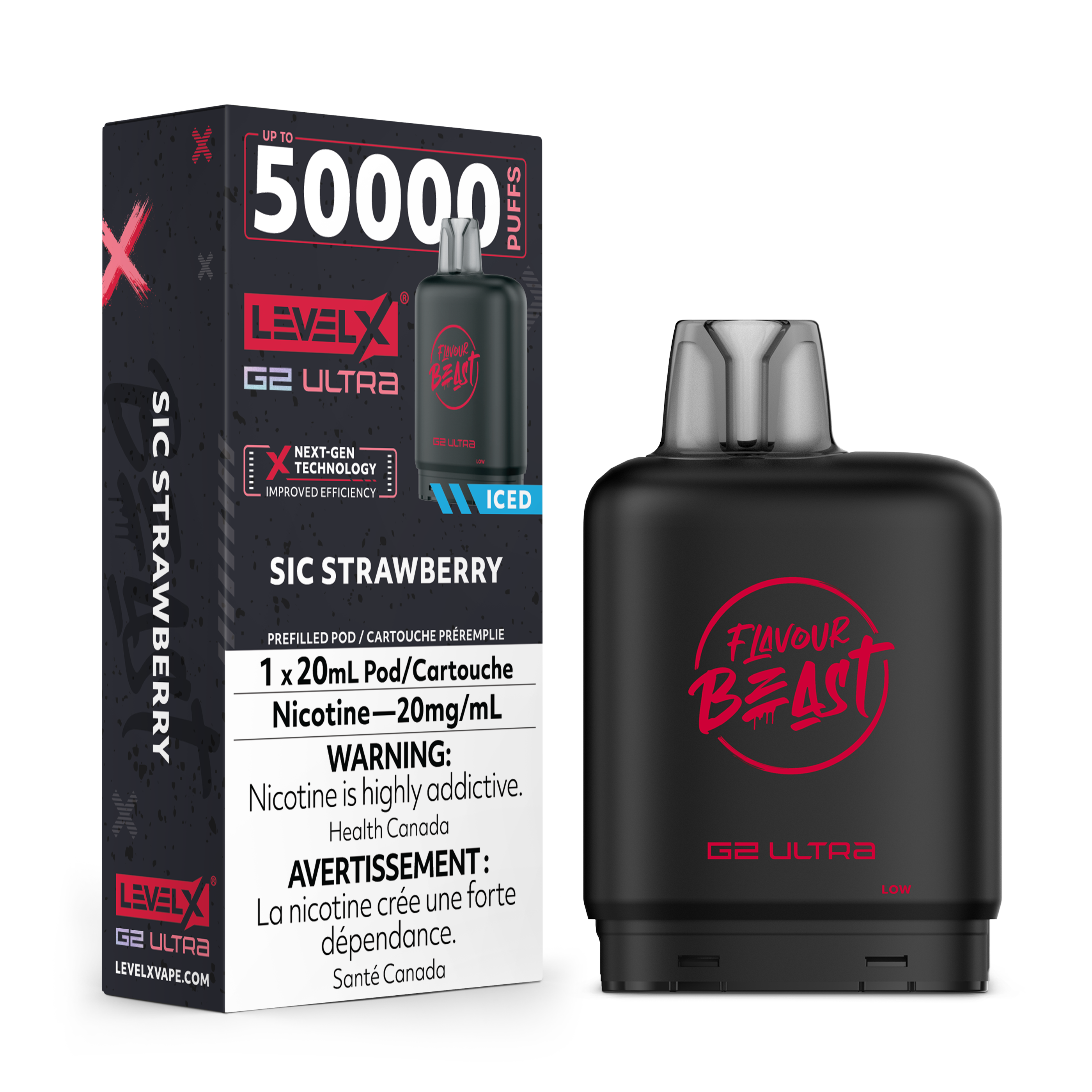 Flavour Beast Level X G2 Ultra Pods Sic Strawberry