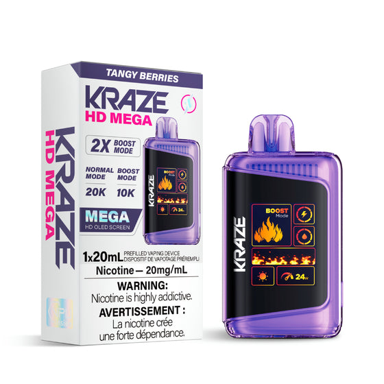 Kraze HD Mega 20000 Disposable Tangy Berries
