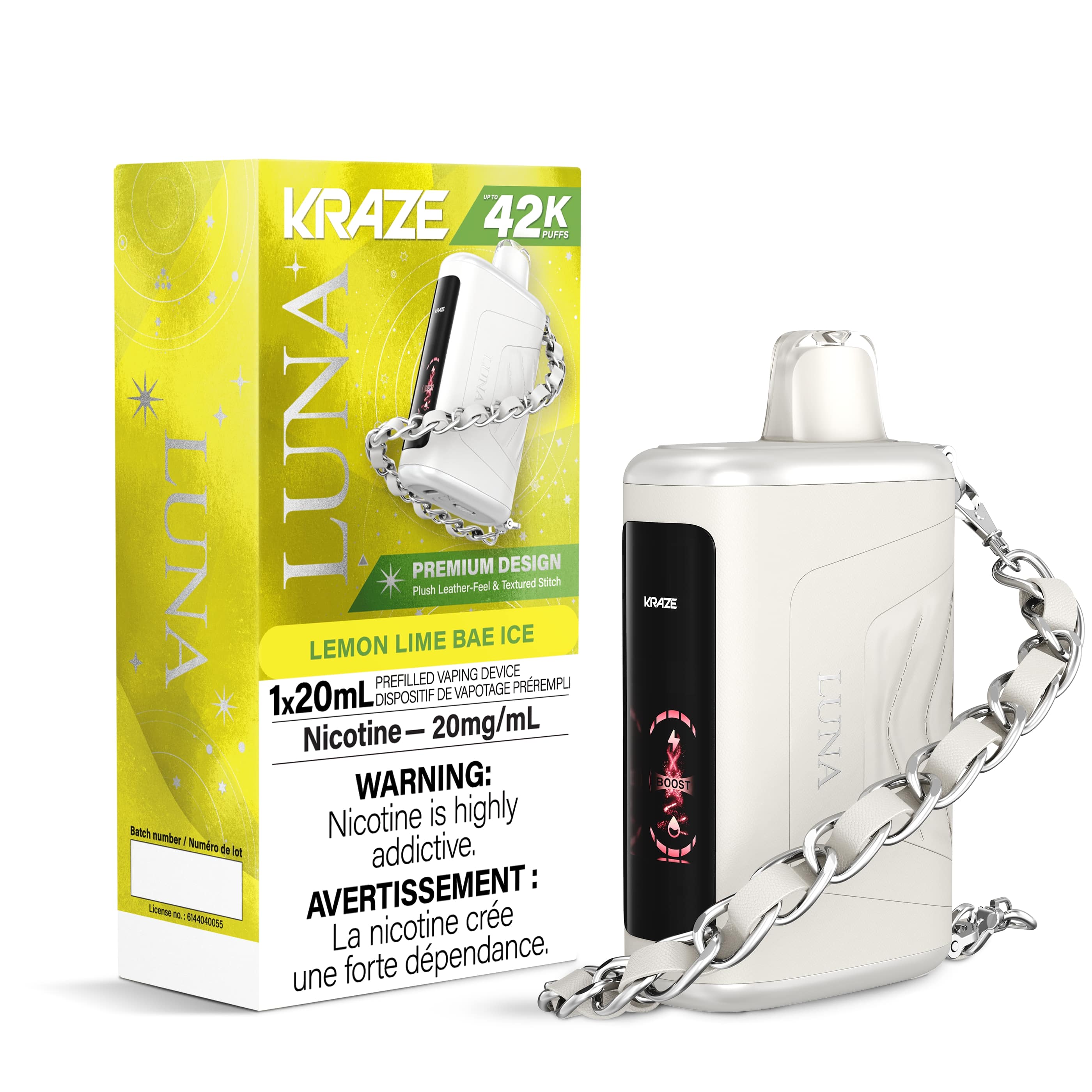 Kraze Luna 42k Disposable Vape Lemon Lime Bae Ice