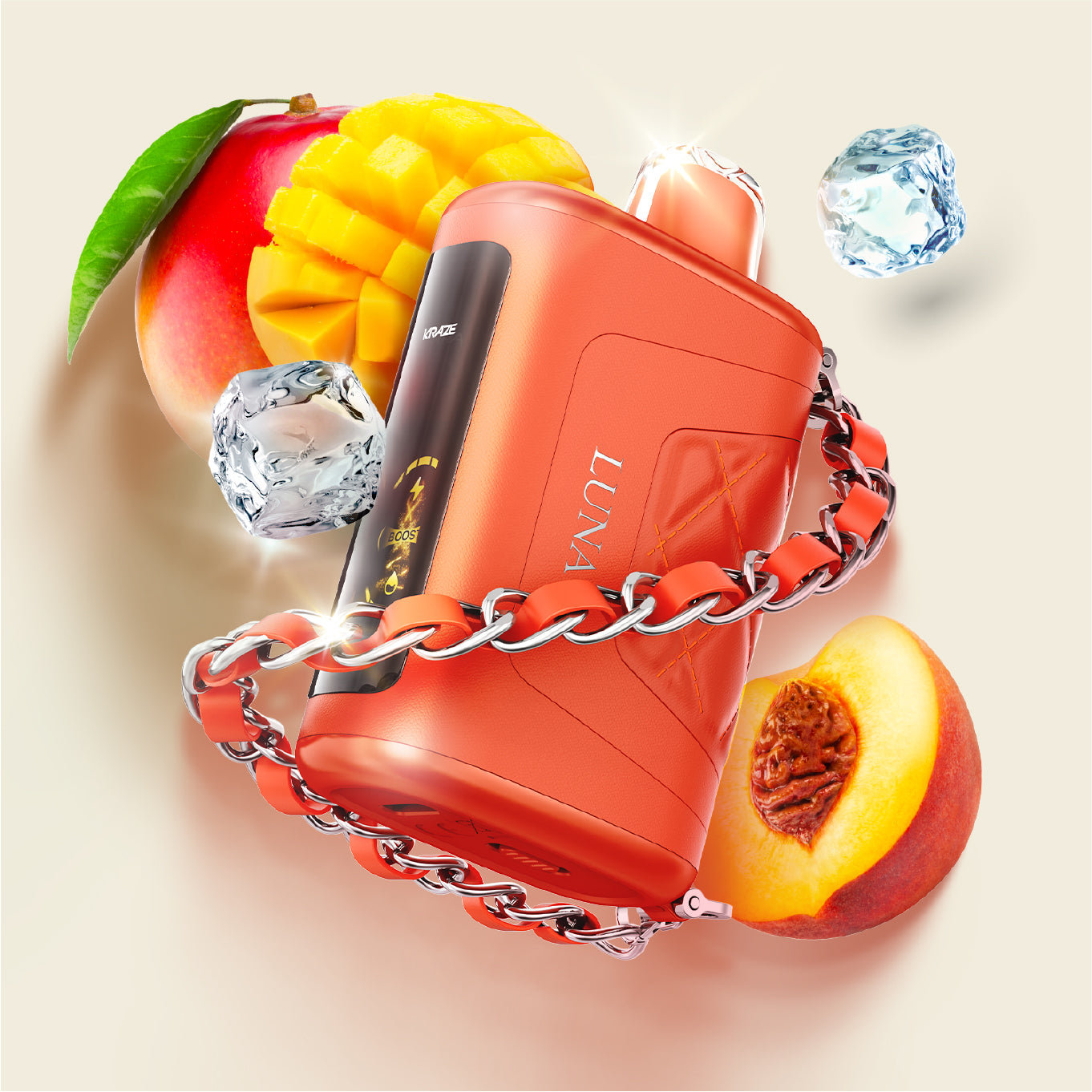 Kraze Luna 42K Disposable Vape Amber Peach Mango Ice-1