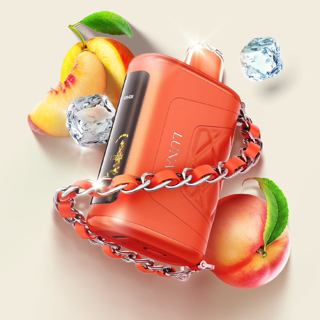Kraze Luna 42K Disposable Vape Frizzy Peach G Ice