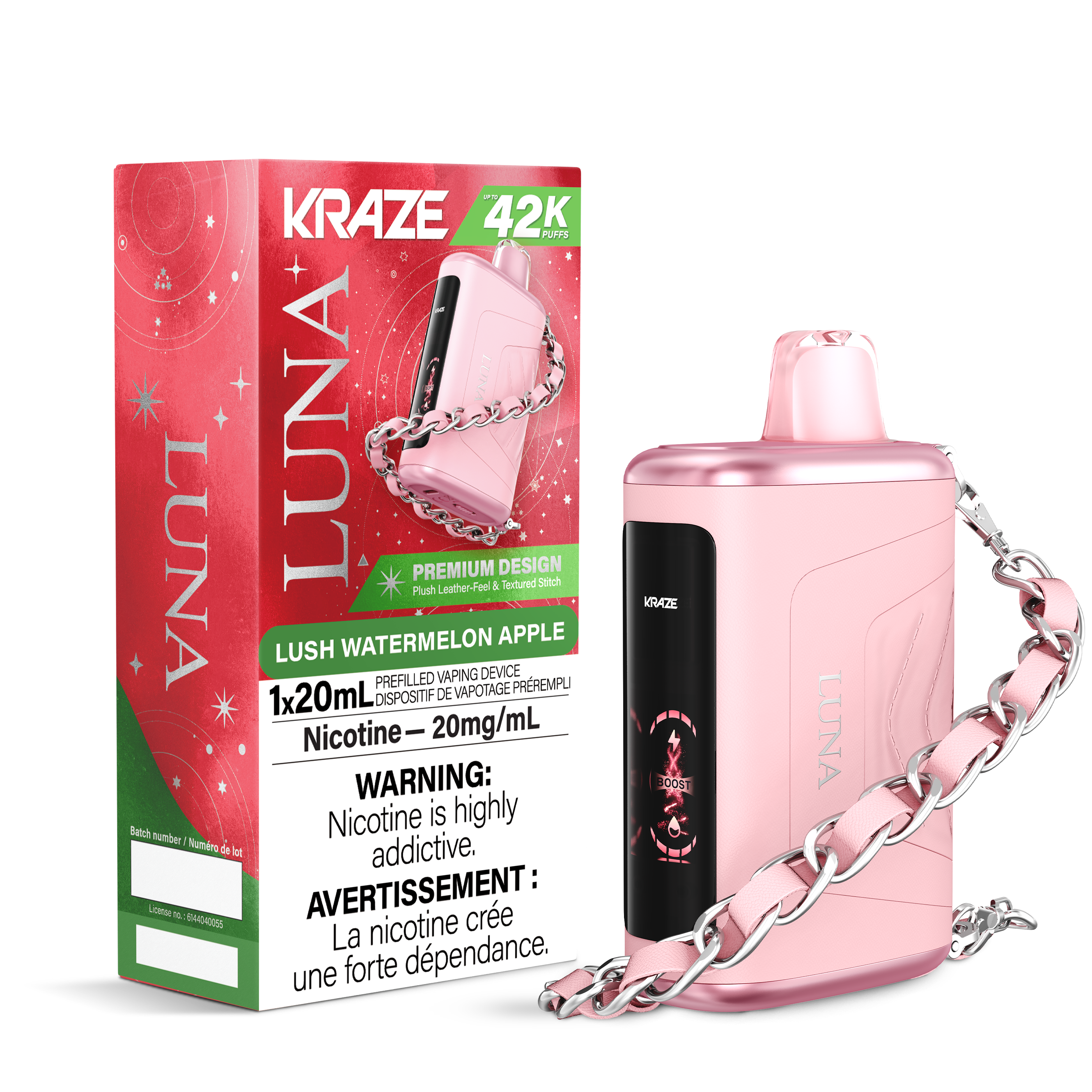 Kraze Luna 42K Disposable Vape Lush Watermelon Apple