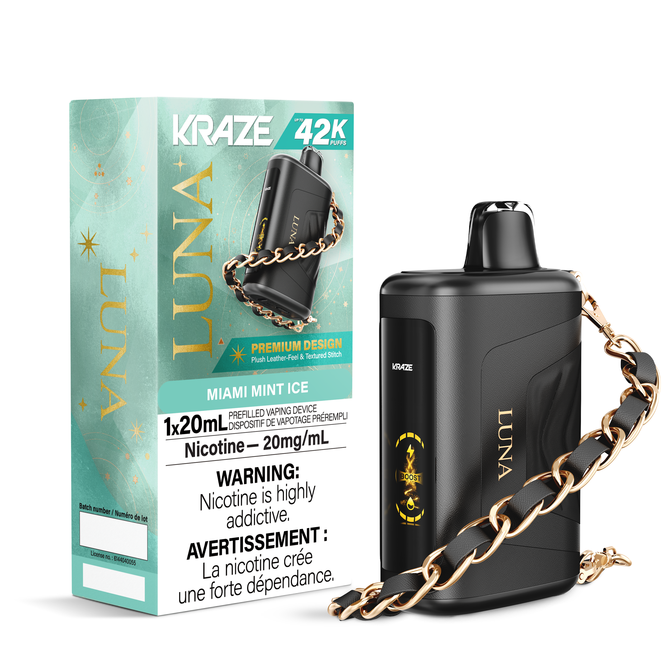 Kraze Luna 42K Disposable Vape Miami Mint Ice