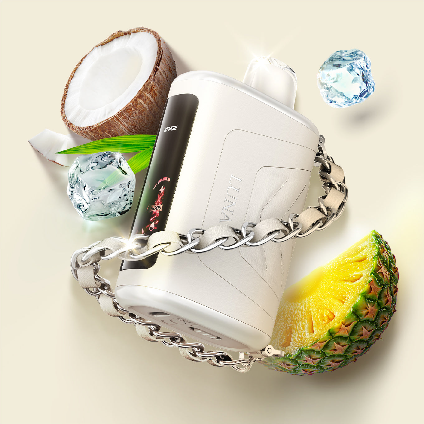 Kraze Luna 42K Disposable Vape Pristine Pina Colada Ice