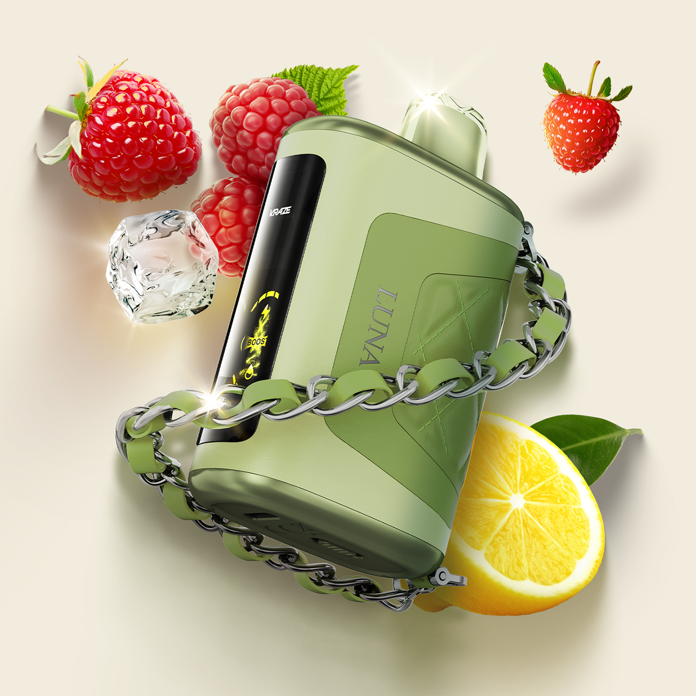 Kraze Luna 42K Disposable Vape Ravish Raspberry Lemon Ice