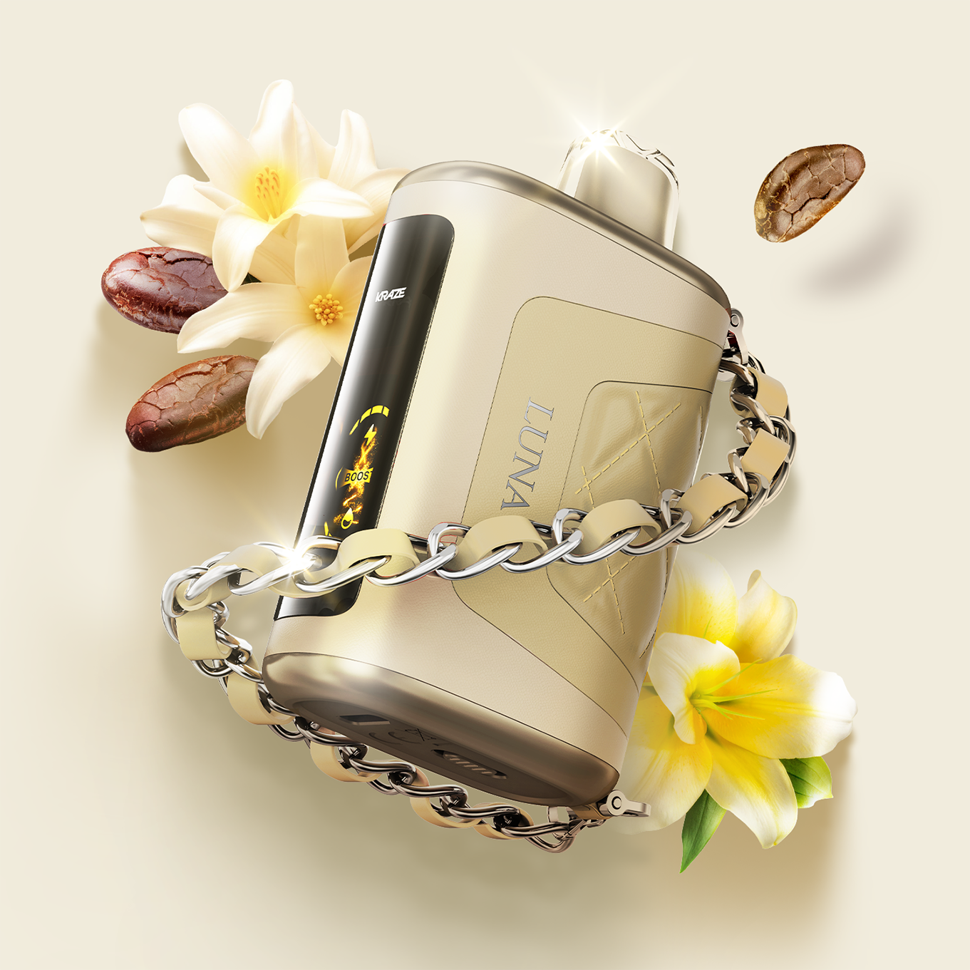 Kraze Luna 42K Disposable Vape White Cocoa Swirl