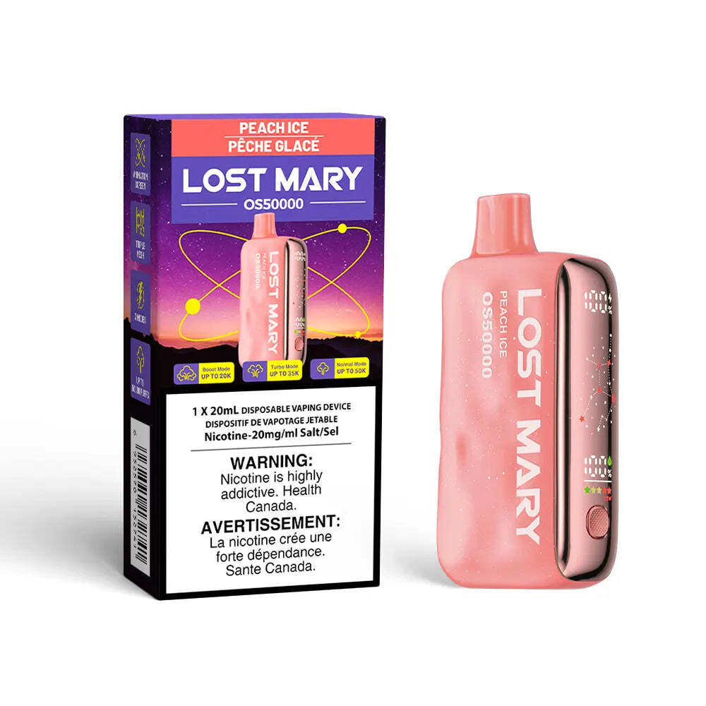 Lost Mary Os50000 50k Puff Disposable Vape Peach Ice