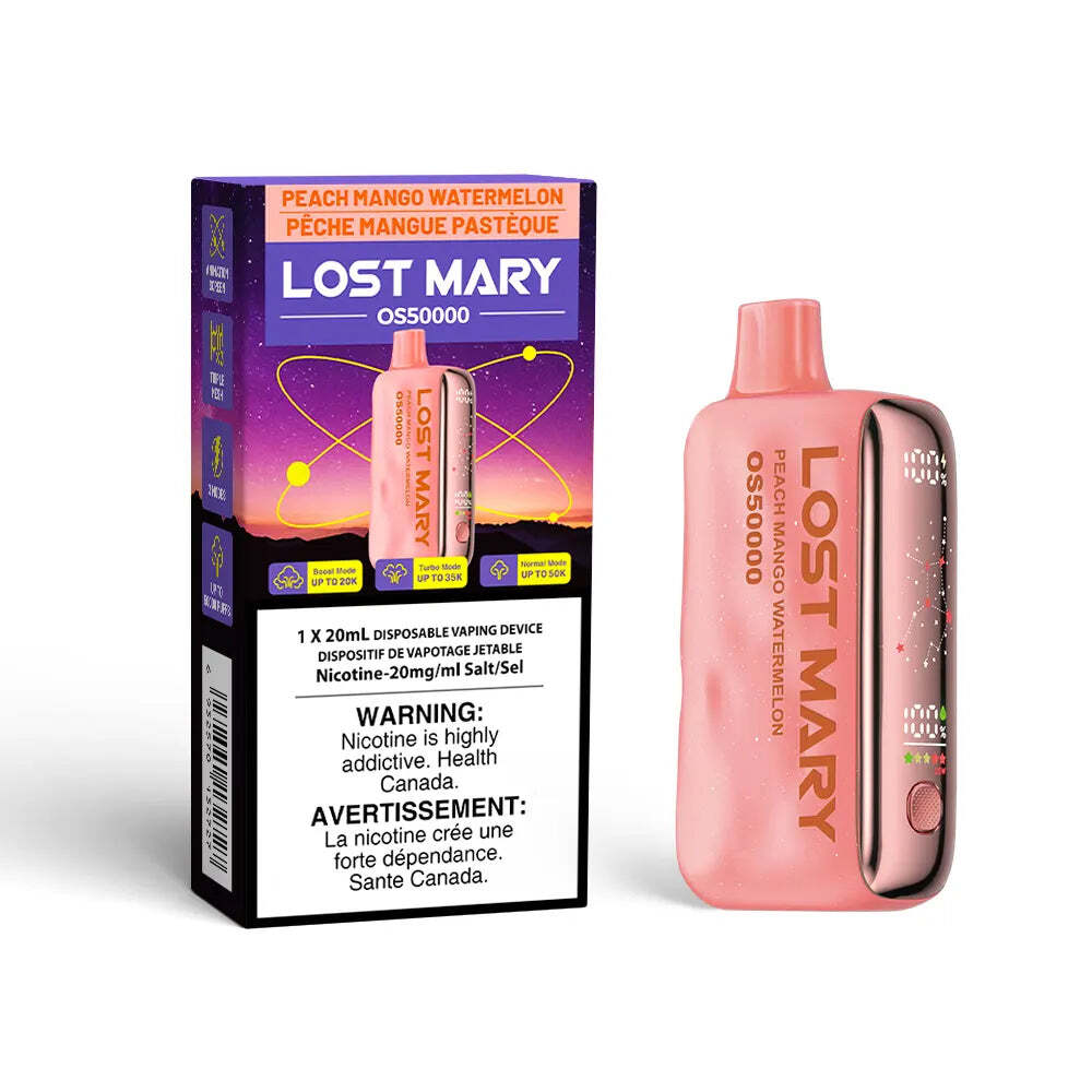 Lost Mary Os50000 50k Puff Disposable Vape Peach Mango Watermelon