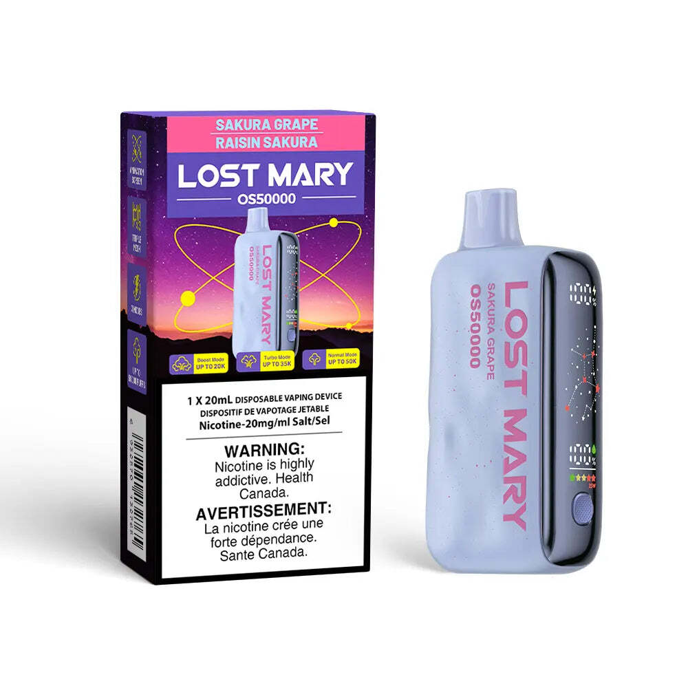 Lost Mary Os50000 50k Puff Disposable Vape Sakura Grape