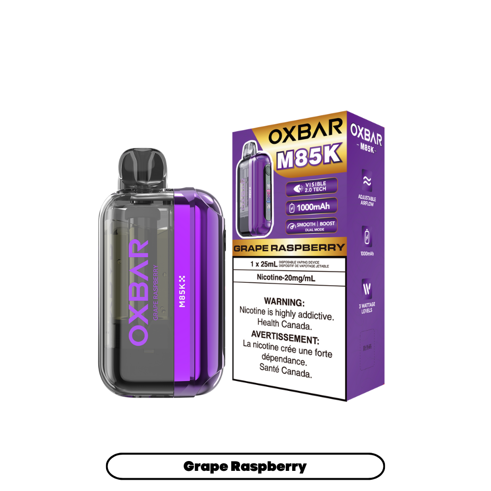 OXBAR M85K Disposable Vape Grape Raspberry