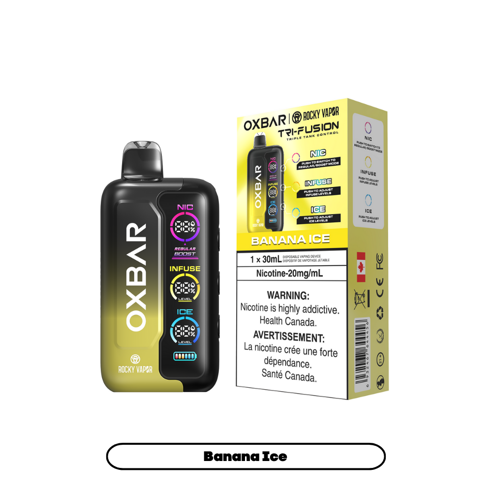 OXBAR Tri Fusion 45K Disposable Vape Banana Ice