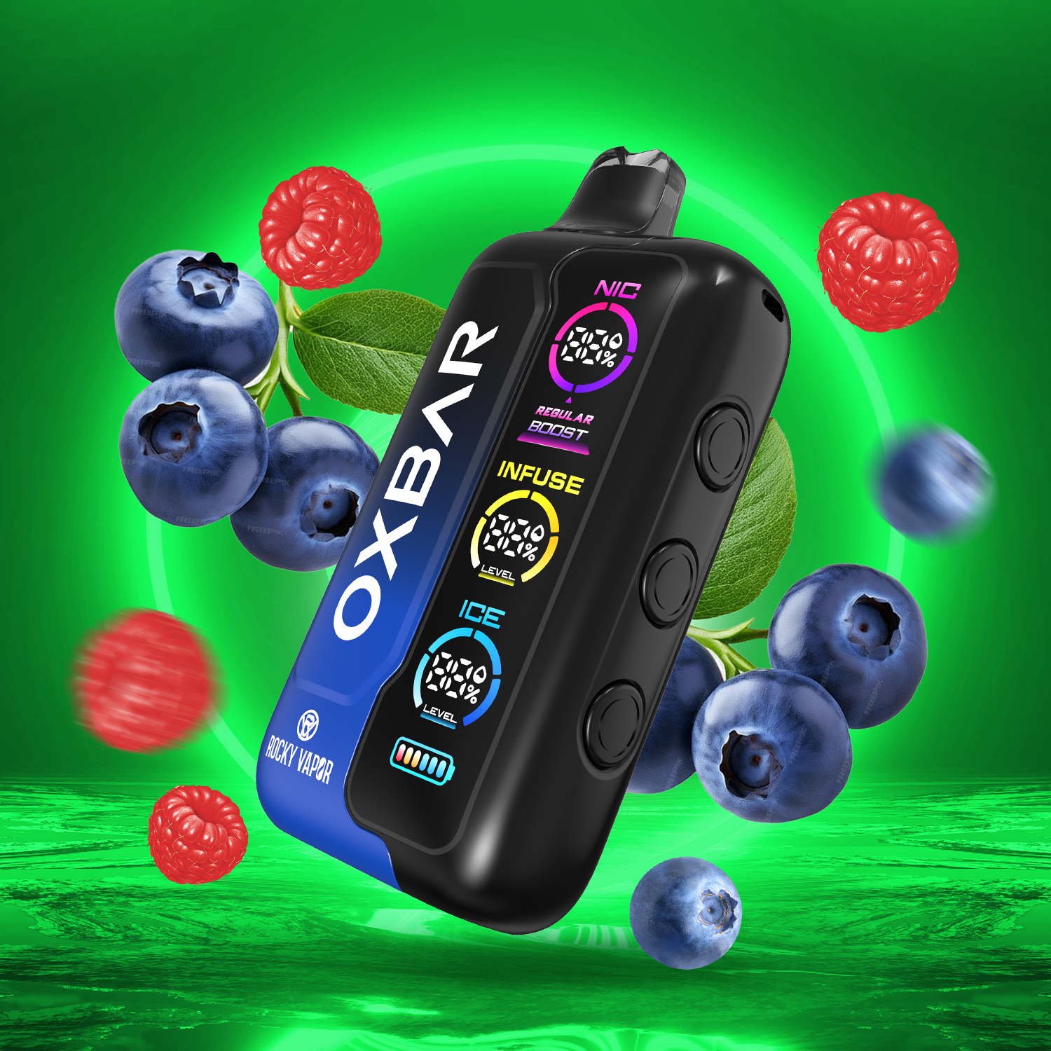 OXBAR Tri Fusion 45K Disposable Vape - Blueberry Raspberry