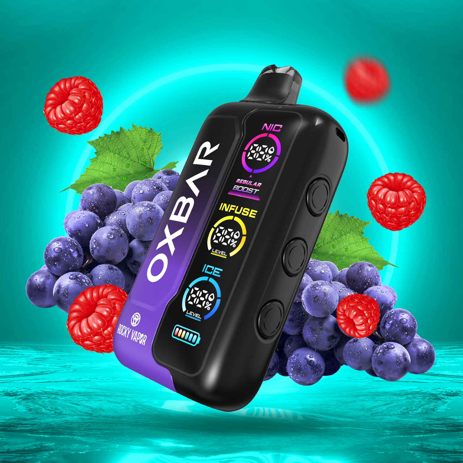 OXBAR Tri Fusion 45K Disposable Vape - Grape Raspberry