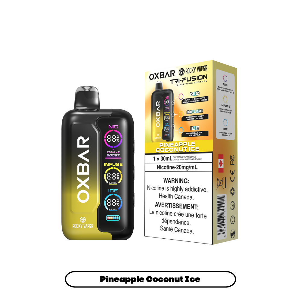 OXBAR Tri Fusion 45K Disposable Vape Pineapple Coconut Ice
