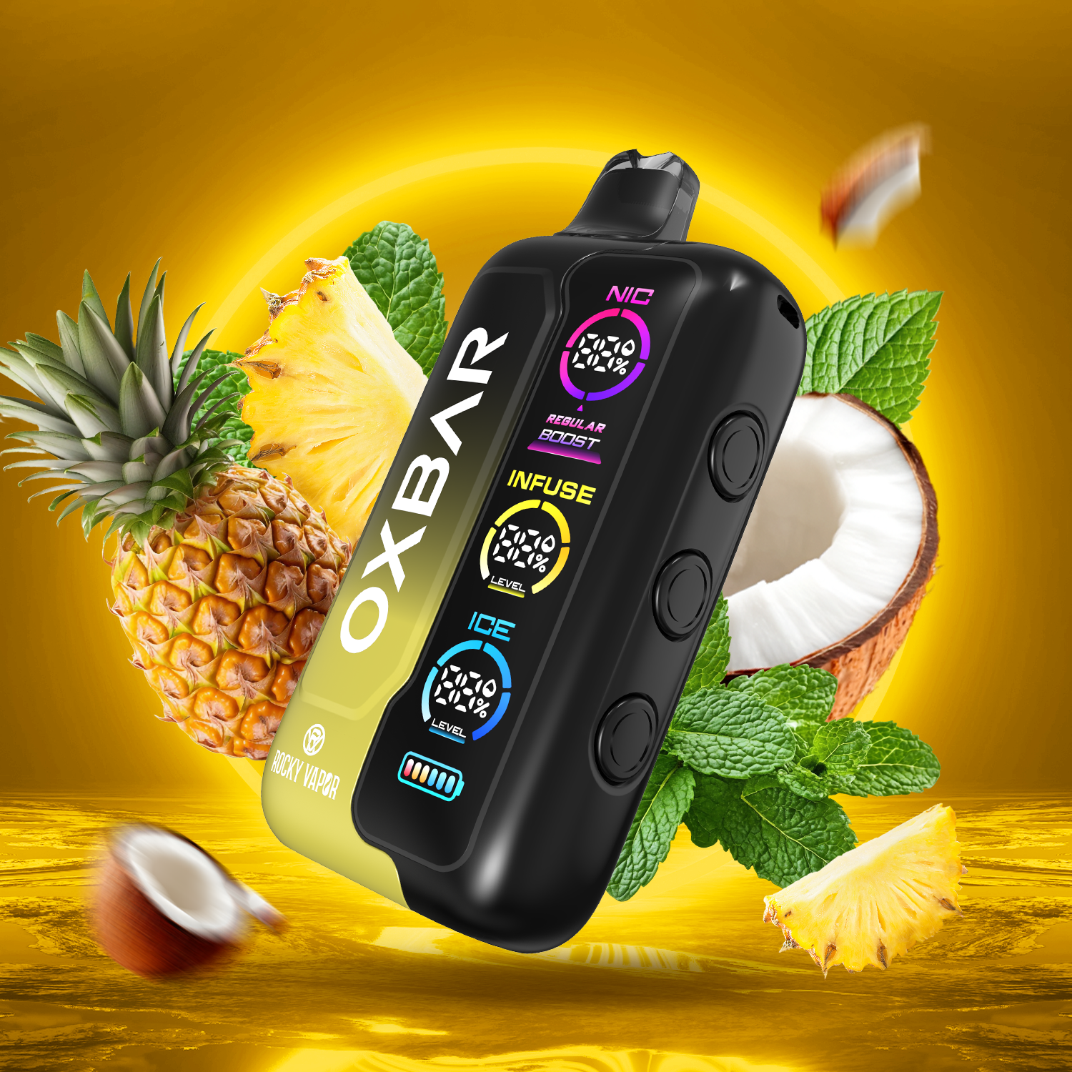OXBAR Tri Fusion 45K Disposable Vape Pineapple Coconut Ice